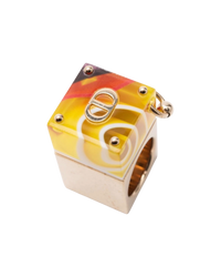 Dior Printed Cube Band Ring — Yellow, Size 55 / UK-O