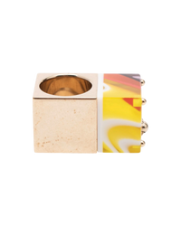 Dior Printed Cube Band Ring — Yellow, Size 55 / UK-O