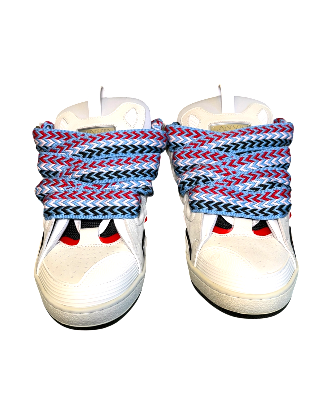 Lanvin Curb Sneakers in Off-White Suede
