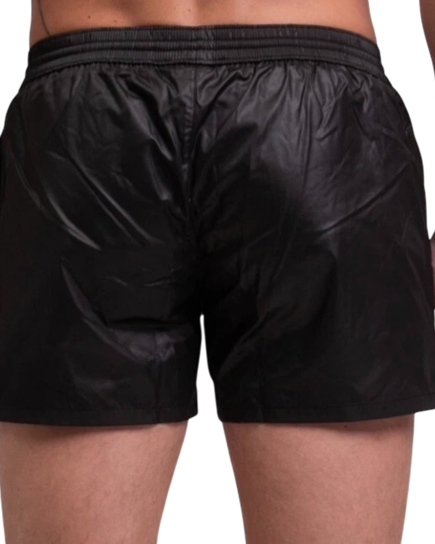Balmain Black Logo Stripe Swim Short