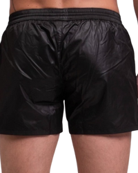 Balmain Black Logo Stripe Swim Short