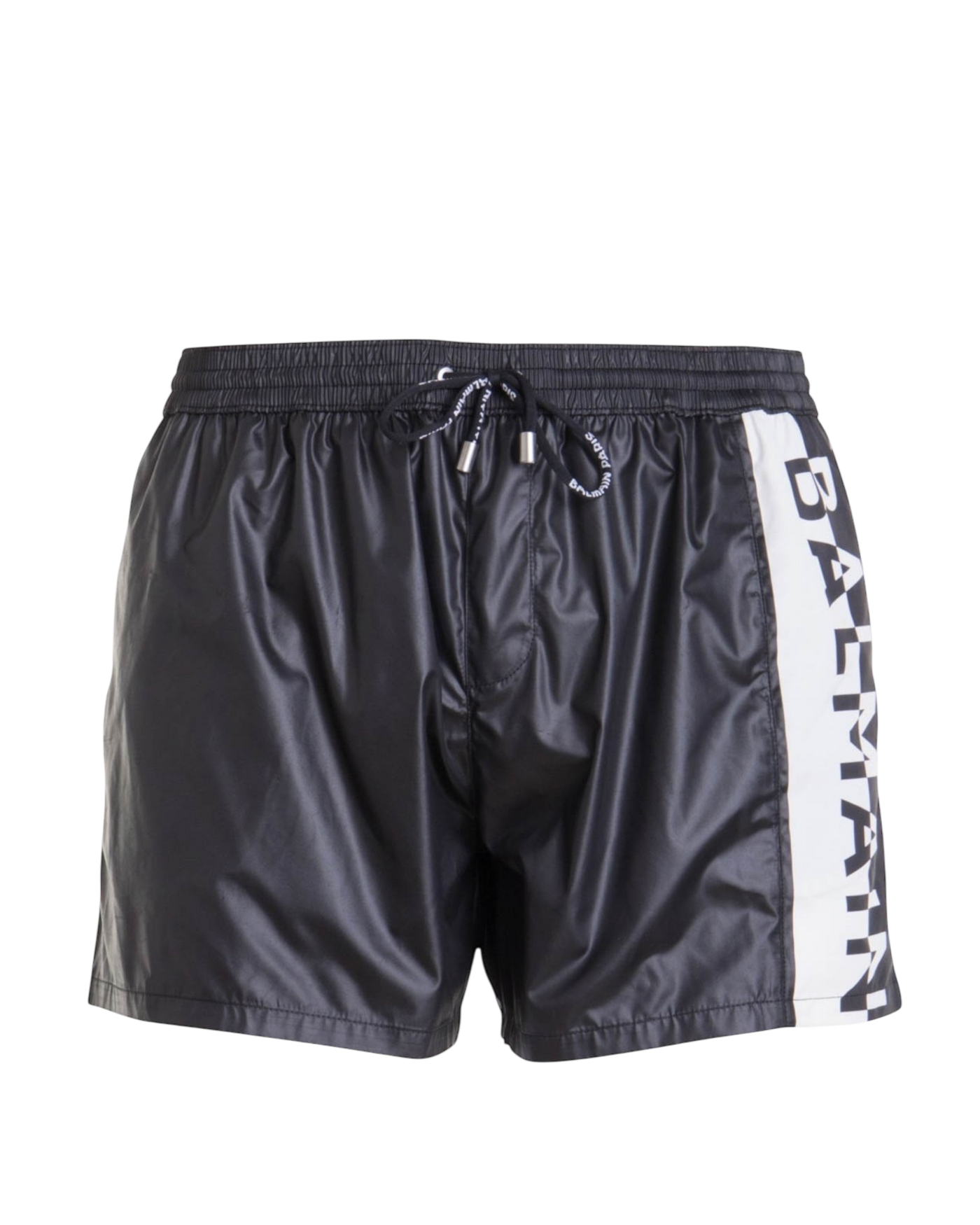 Balmain Black Logo Stripe Swim Short