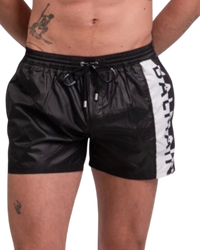 Balmain Black Logo Stripe Swim Short