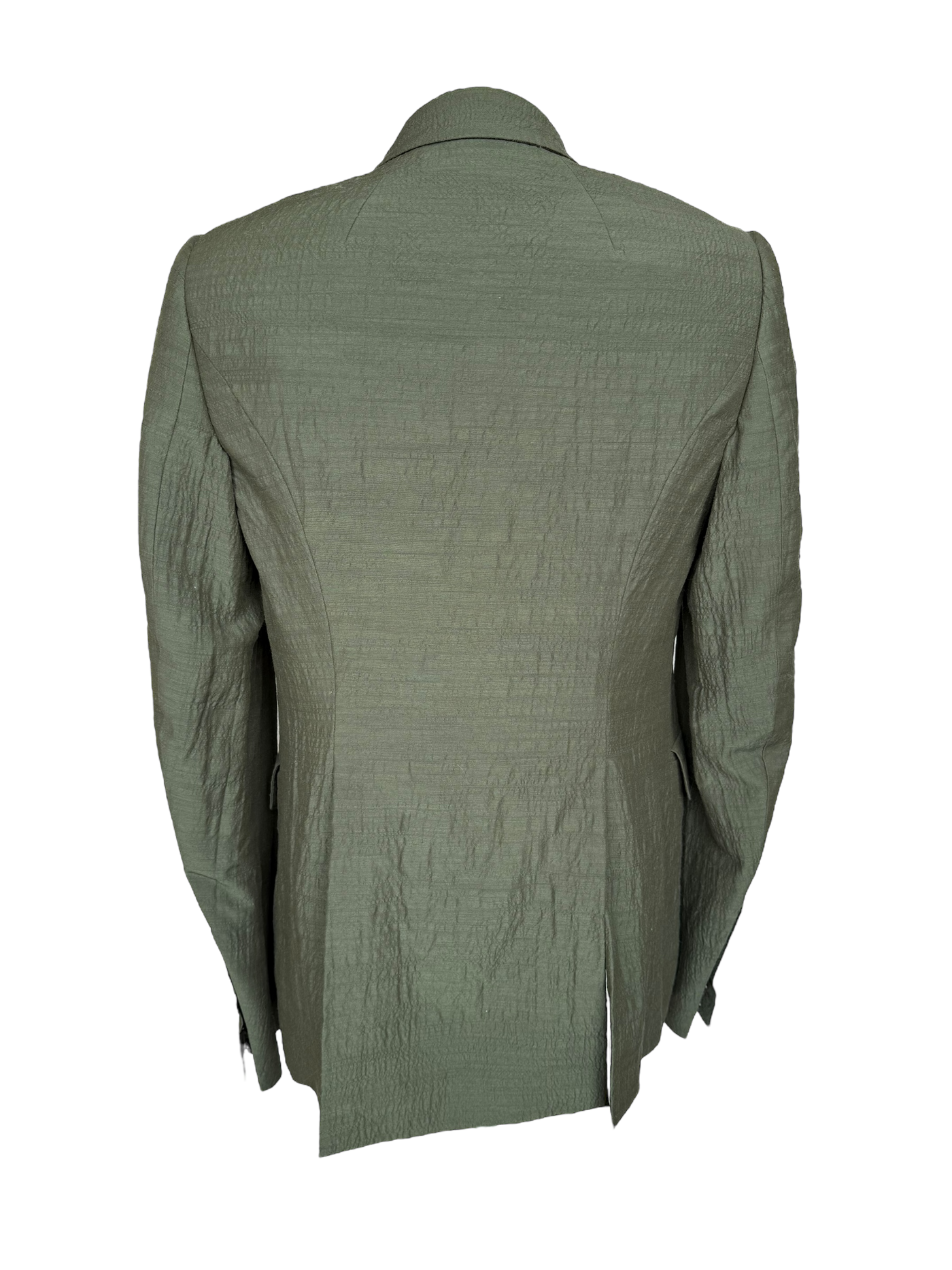 Rick Owens Doubled-breasted Crinkled Wool Blend Blazer