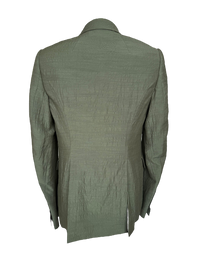 Rick Owens Doubled-breasted Crinkled Wool Blend Blazer