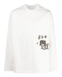 Jil Sander Embroidered Motif Long Sleeve T-Shirt