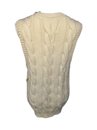 Marni Cable Knit Contrast Stitched Wool Vest