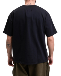 RHUDE Script Crest Tee— Vintage Black, Size M