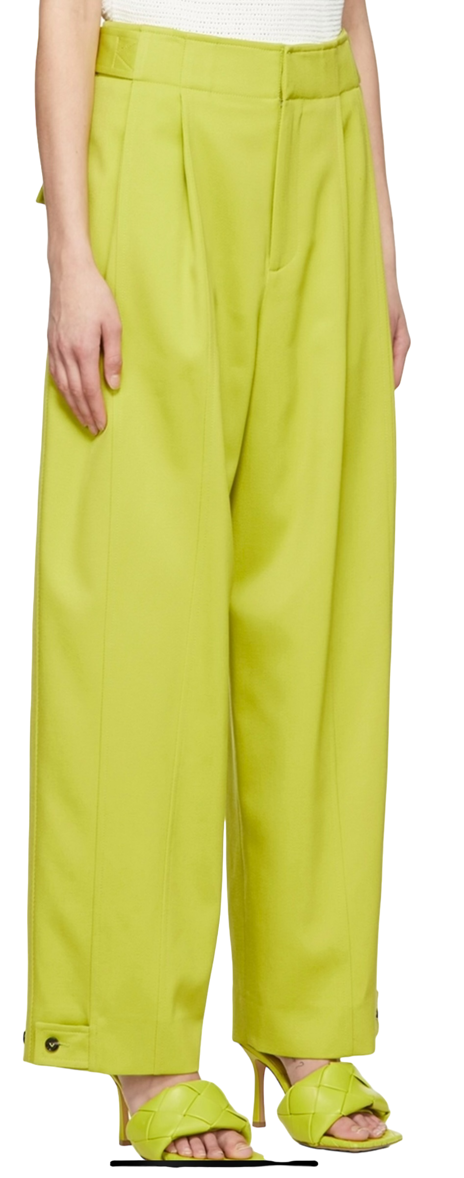 Bottega Veneta Green Wool Trousers