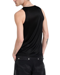 Tom Ford Satin Jersey Tank — Black, Size US M / IT 48