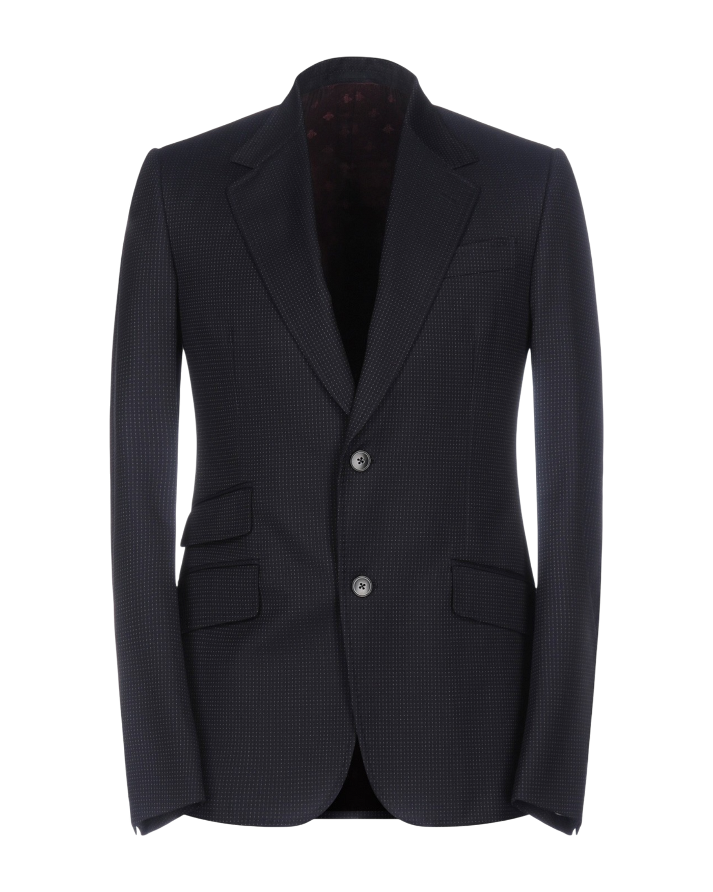 Gucci Polka Dot Wool Single-Breasted Jacket — Blue, Size US 38 / IT 48