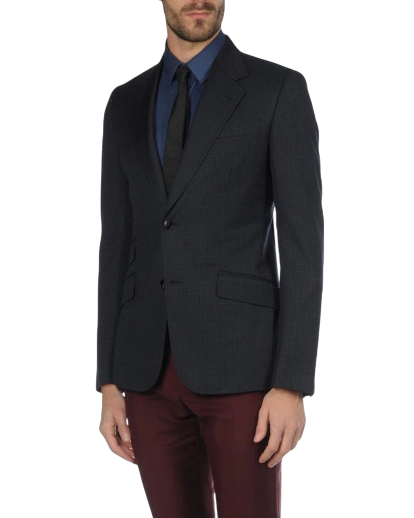Gucci Polka Dot Wool Single-Breasted Jacket — Blue, Size US 38 / IT 48