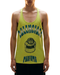 Balenciaga 2004 Le Dix Parfums Graphic Tank Top — Lime Green, Size XS/FR 36