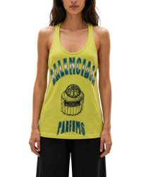 Balenciaga 2004 Le Dix Parfums Graphic Tank Top — Lime Green, Size XS/FR 36