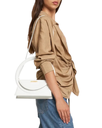 Jacquemus 'Le Sac Rond' Leather Top-Handle Bag — White