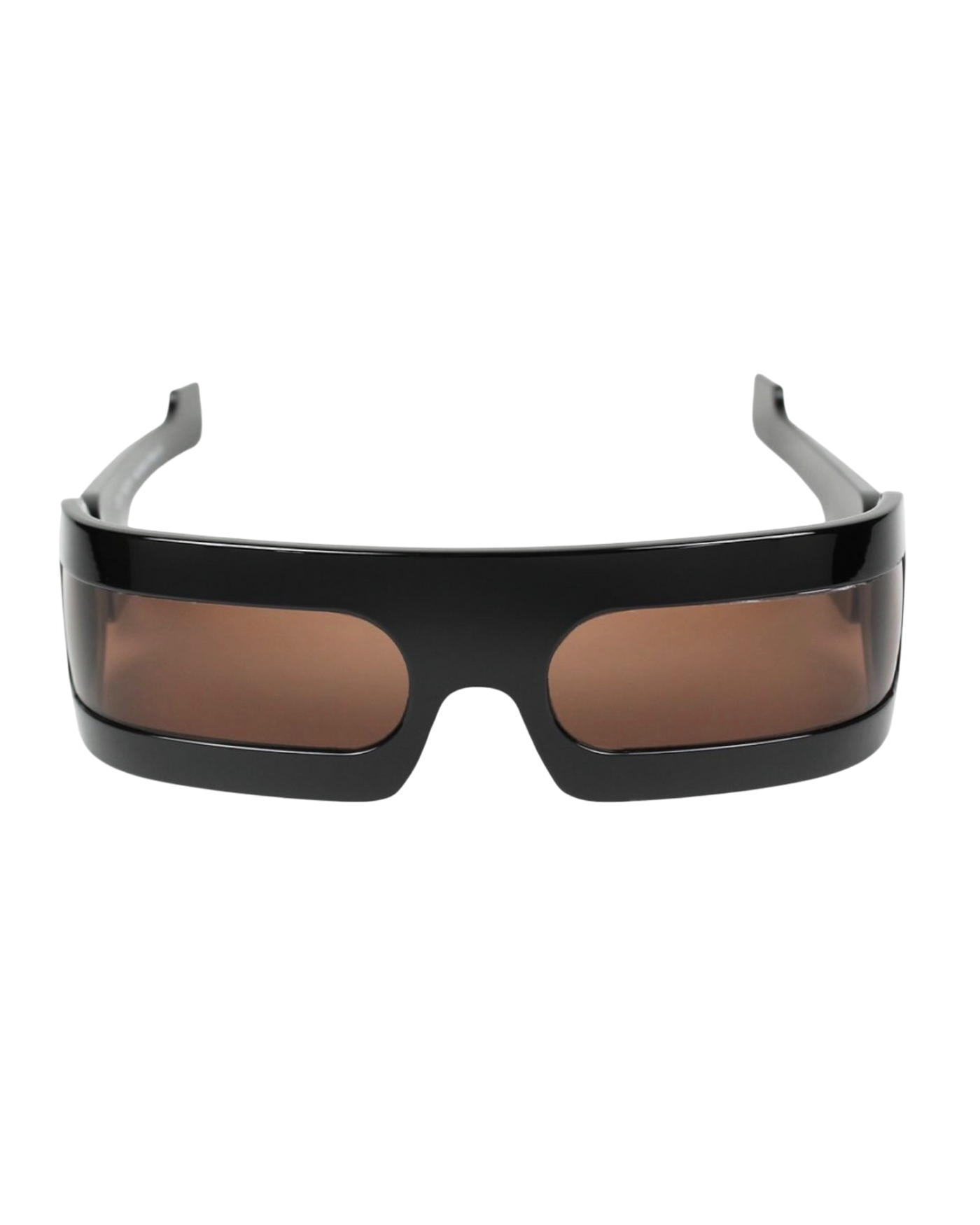 Courrèges 'Racing' CL 1401 Shield Sunglasses — Black
