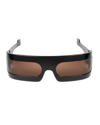 Courrèges 'Racing' CL 1401 Shield Sunglasses — Black