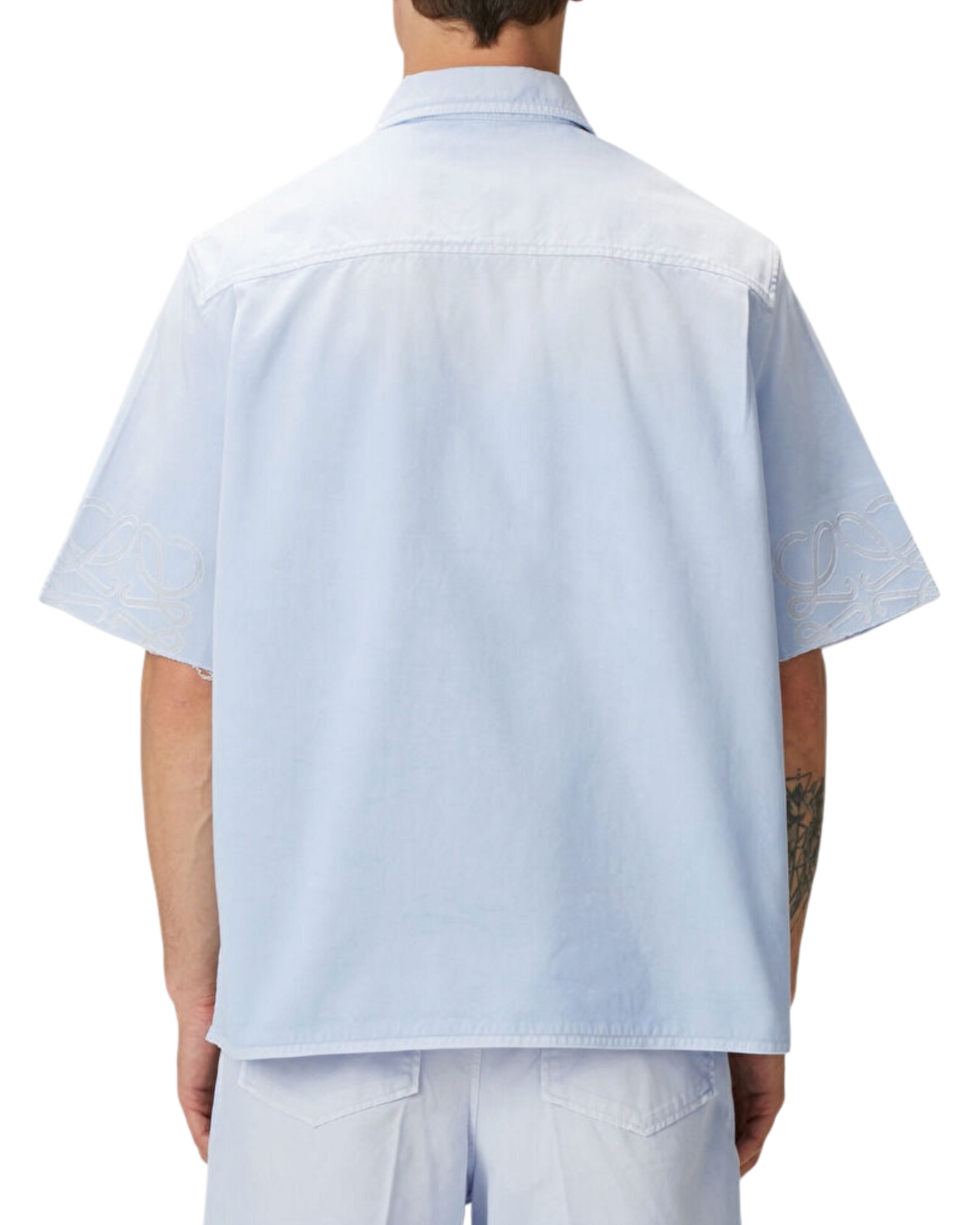 Loewe x Paula's Ibiza Monogram Short-Sleeve Shirt — Blue, Size M / 39