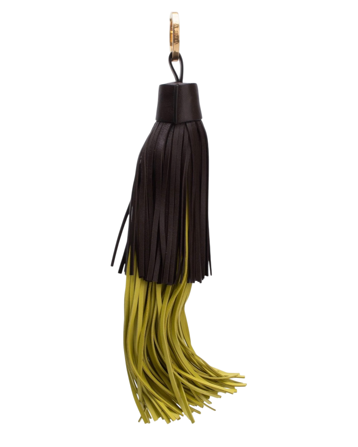 Bottega Veneta Intrecciato Lambskin Tassel Charm — Brown/Tan