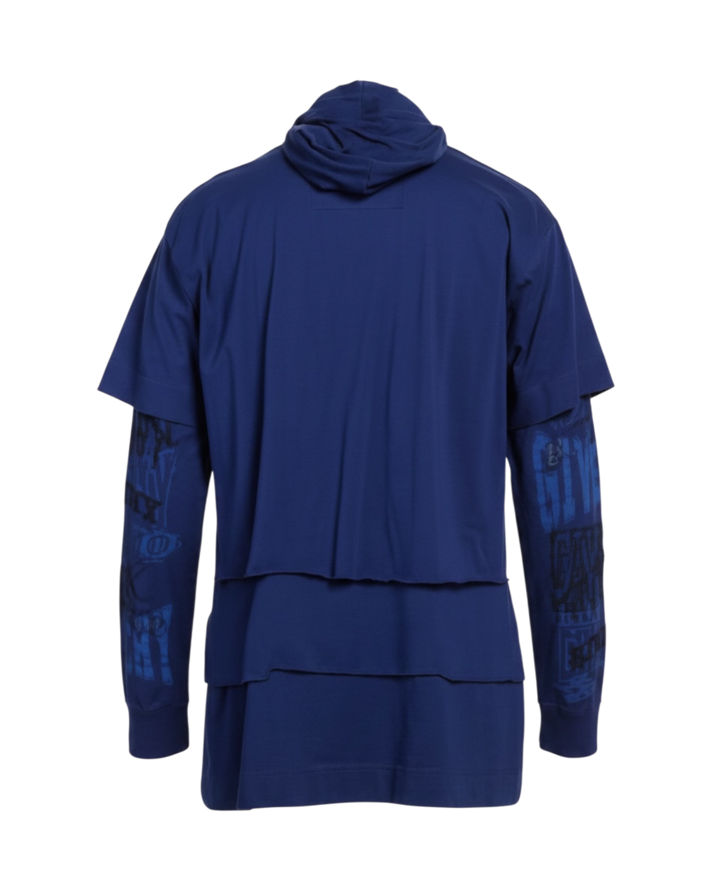 Givenchy Double Layered T-Shirt in Cotton — Blue, Size M
