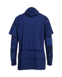 Givenchy Double Layered T-Shirt in Cotton — Blue, Size M