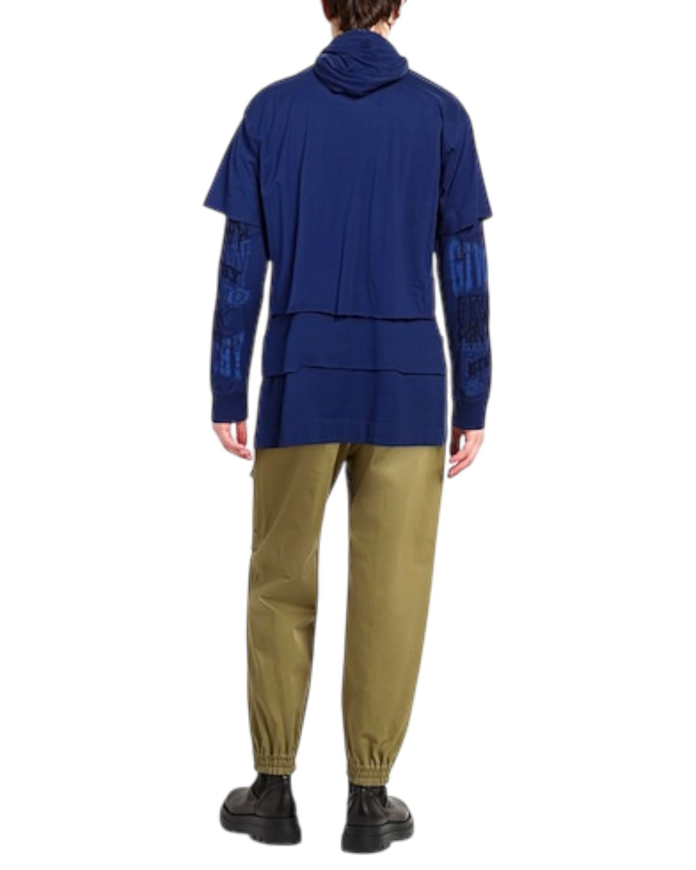 Givenchy Double Layered T-Shirt in Cotton — Blue, Size M