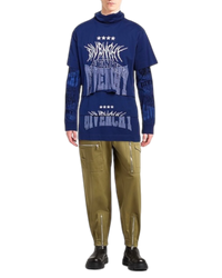 Givenchy Double Layered T-Shirt in Cotton — Blue, Size M