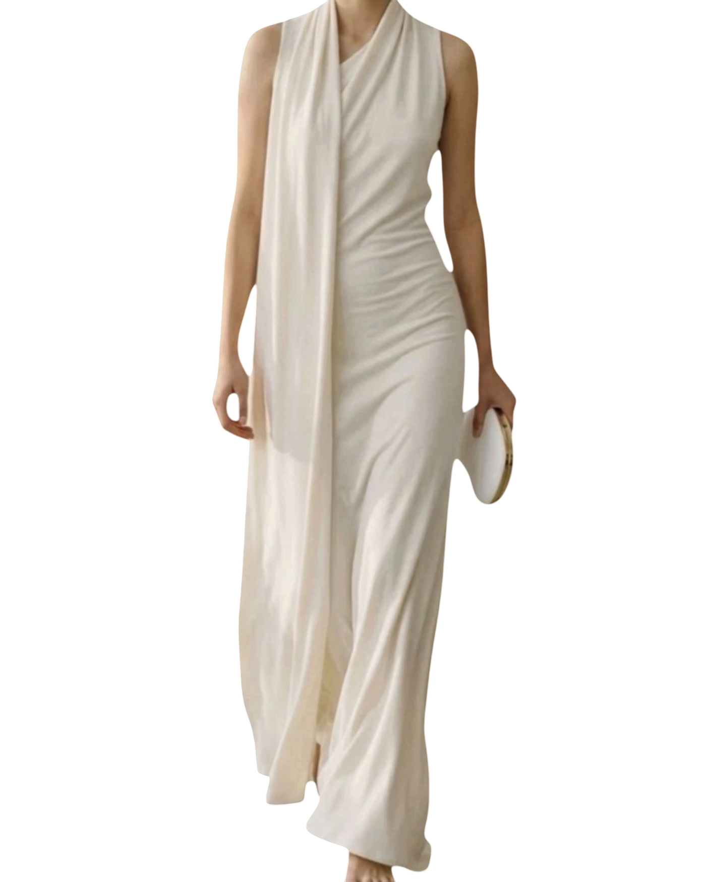 Schiaparelli Long Scarf Gown — Ecru, IT42 / US8