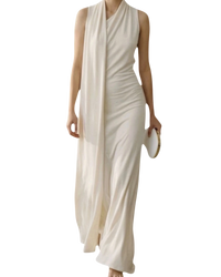 Schiaparelli Long Scarf Gown — Ecru, IT42 / US8