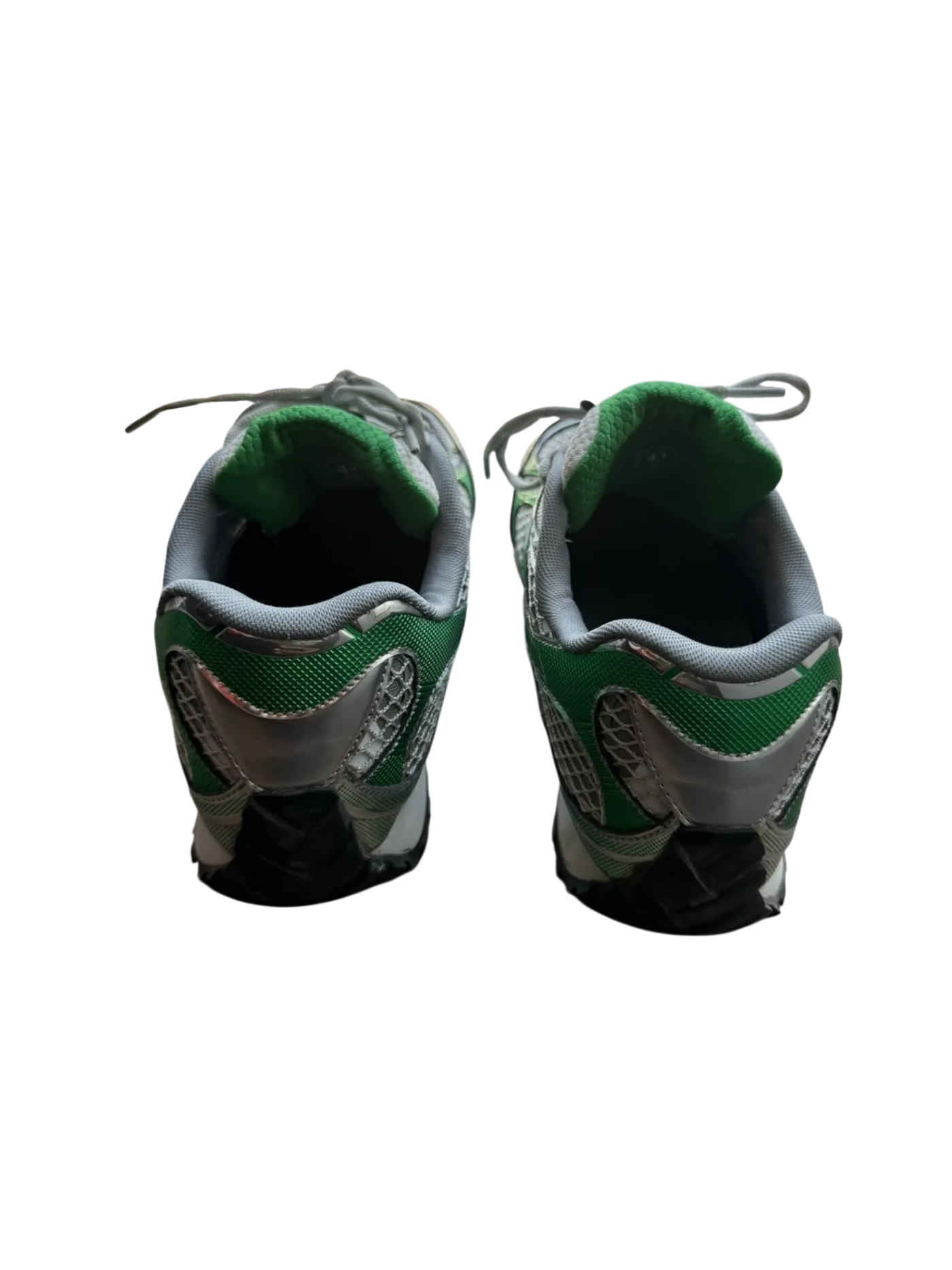 Bottega Veneta Orbit Sneakers in Optic White, Silver, and Parakeet