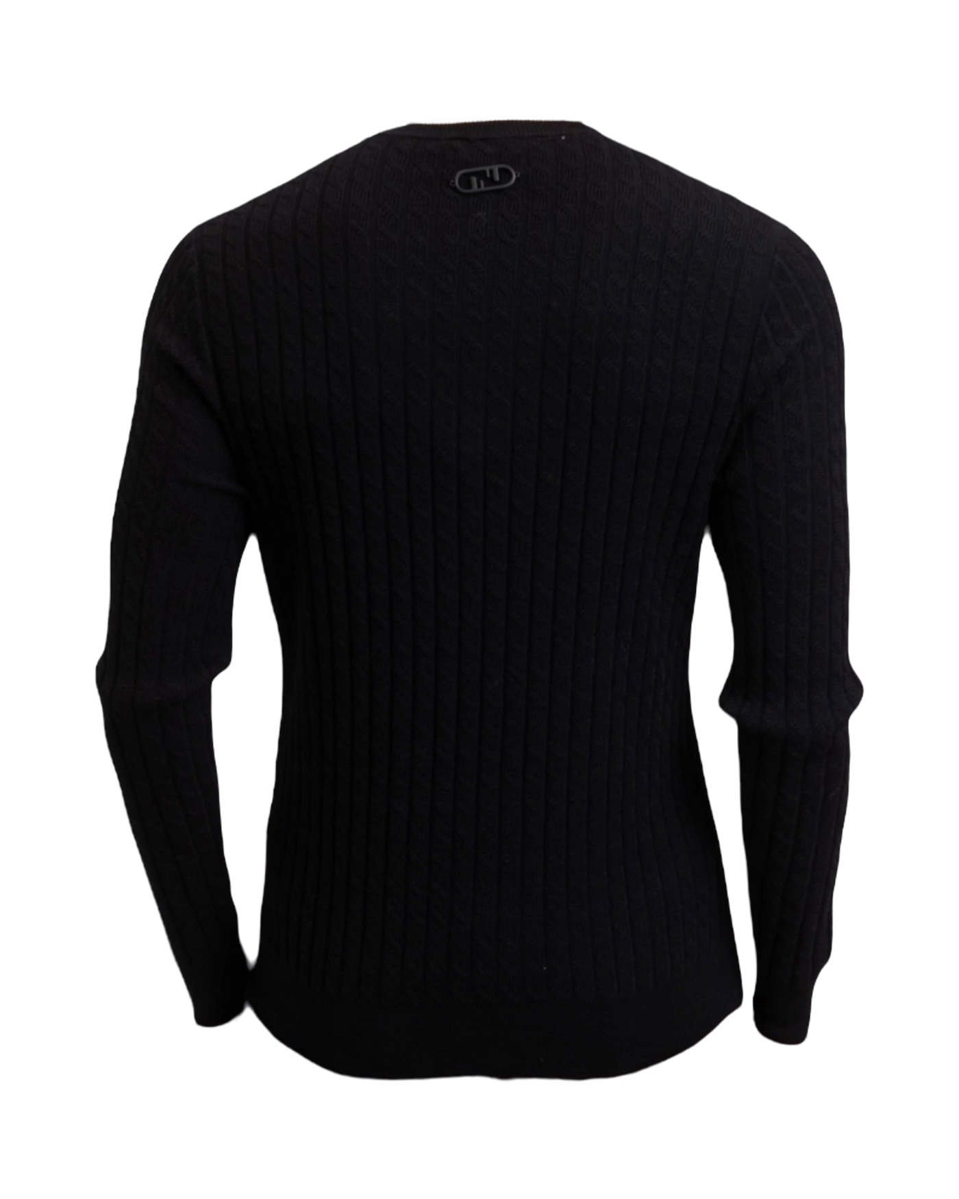 Fendi Rib Knit Virgin Wool Sweater with Cut-out