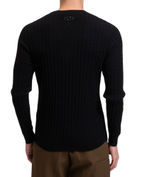 Fendi Rib Knit Virgin Wool Sweater with Cut-out