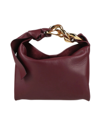 JW Anderson Small Chain Hobo Bag in Burgundy