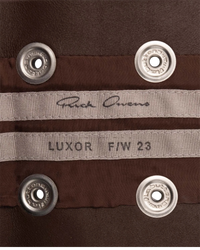 Rick Owens FW23 Luxor Leather Snap Collar in Brown