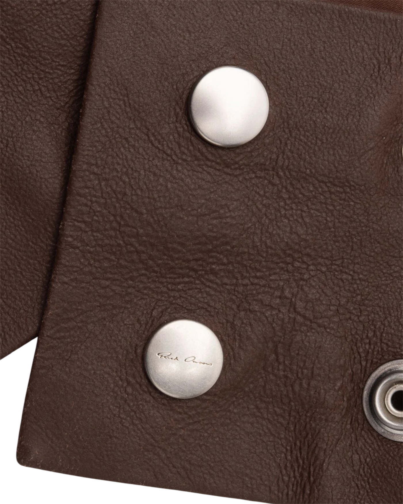 Rick Owens FW23 Luxor Leather Snap Collar in Brown