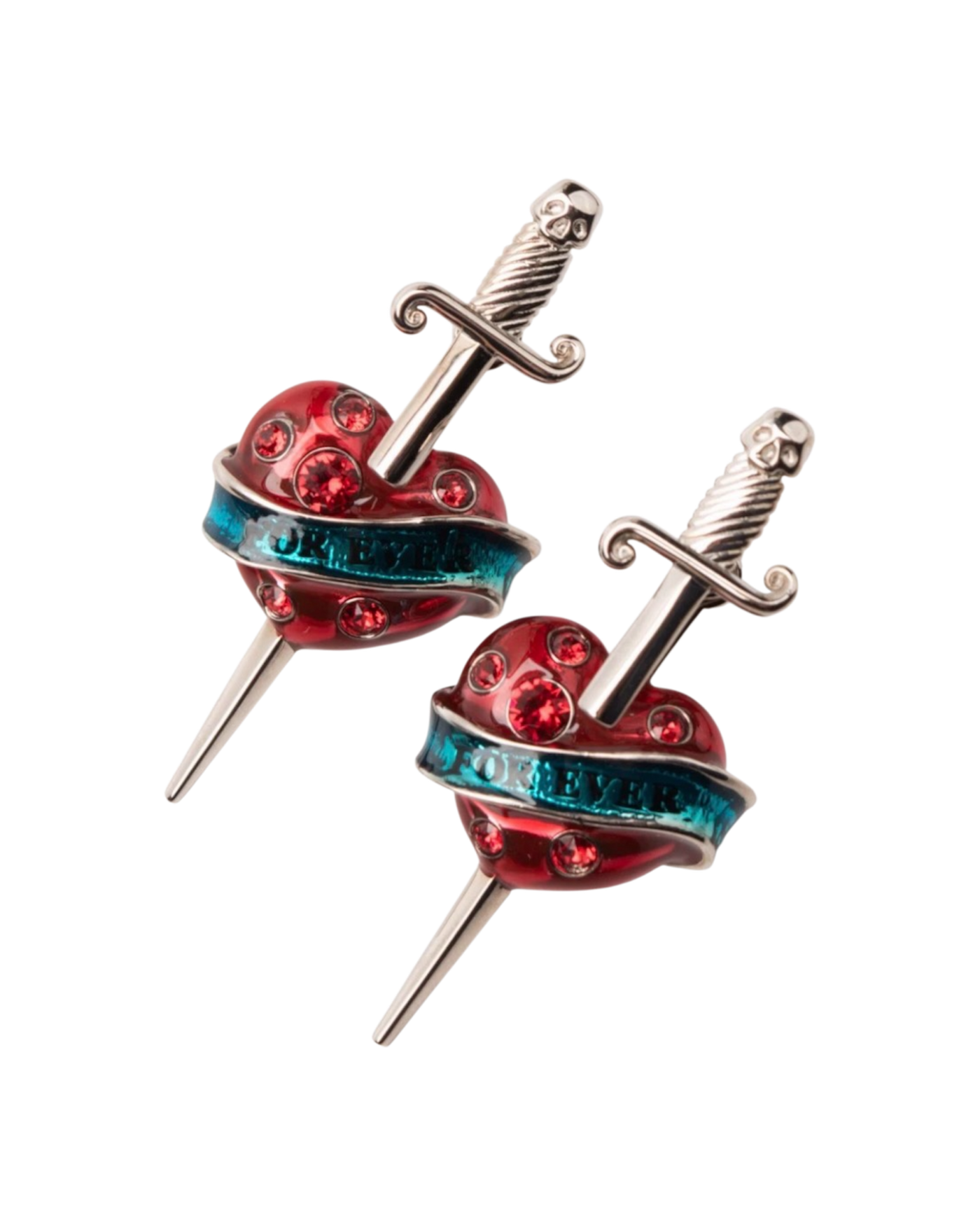 Jean Paul Gauilter Heart and Sword Earrings