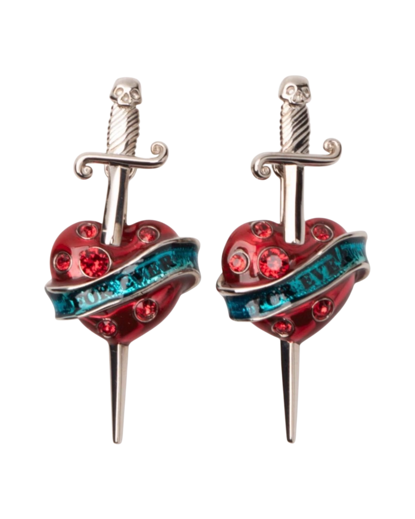 Jean Paul Gauilter Heart and Sword Earrings