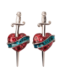 Jean Paul Gauilter Heart and Sword Earrings