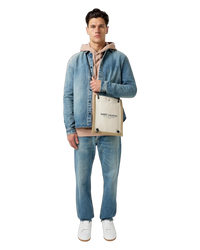 Saint Laurent Université Flat Bag in Linen