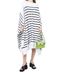 Marni Breton Stripes Cotton Cape