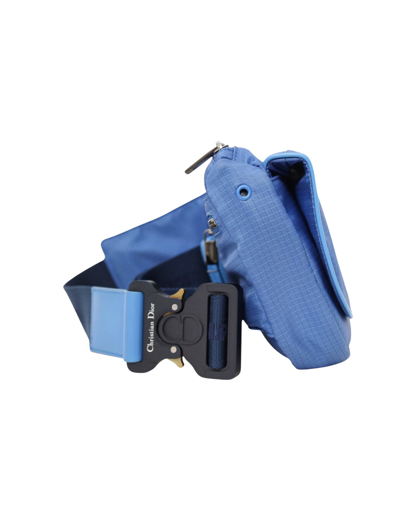 Dior Saddle Universe Body Bag — Blue Nylon