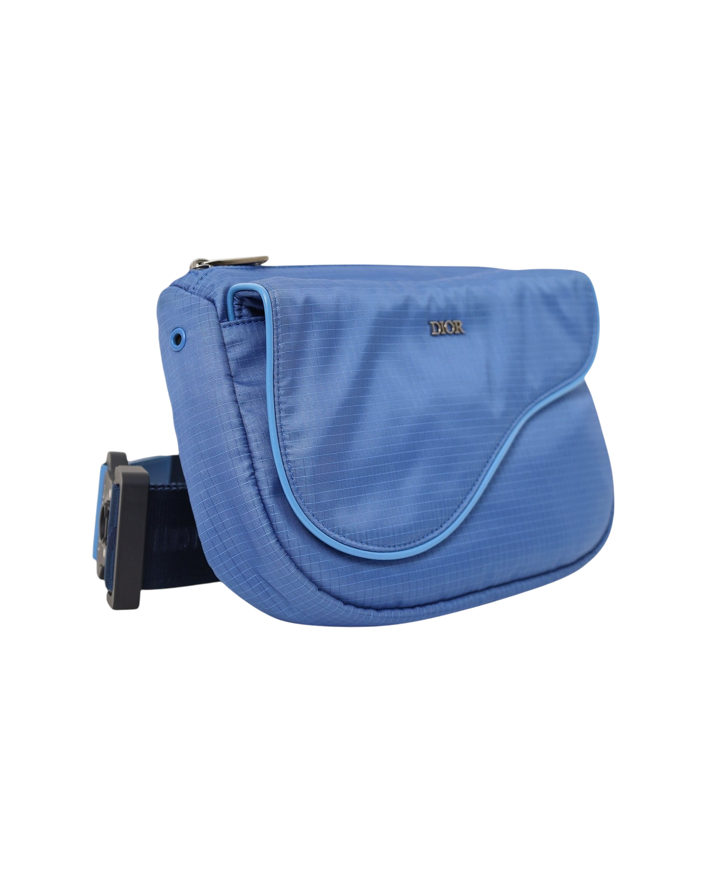 Dior Saddle Universe Body Bag — Blue Nylon