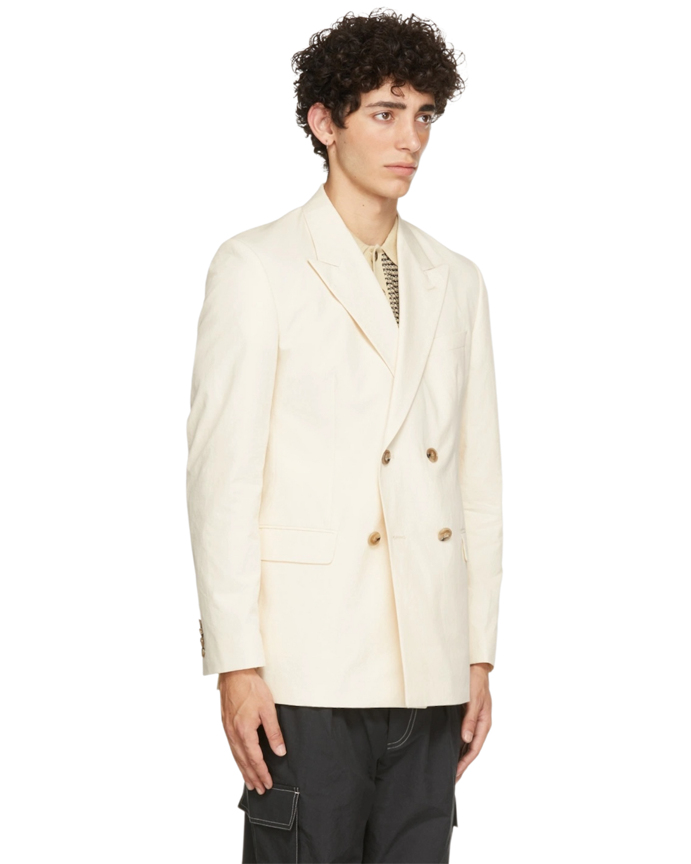 Nanushka Off-White Poplin Malvin Blazer