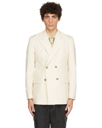 Nanushka Off-White Poplin Malvin Blazer