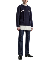 Maison Margiela Navy Layered Three-Piece Sweater