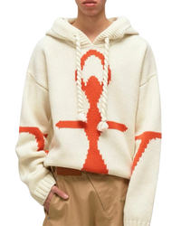 JW Anderson Anchor Logo Merino Hoodie