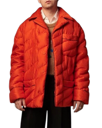 Fendi AW21 Puffer Blouson Jacket in Bitter