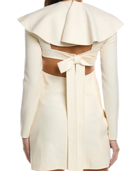 Valentino Ruffle Collar Sheath Dress