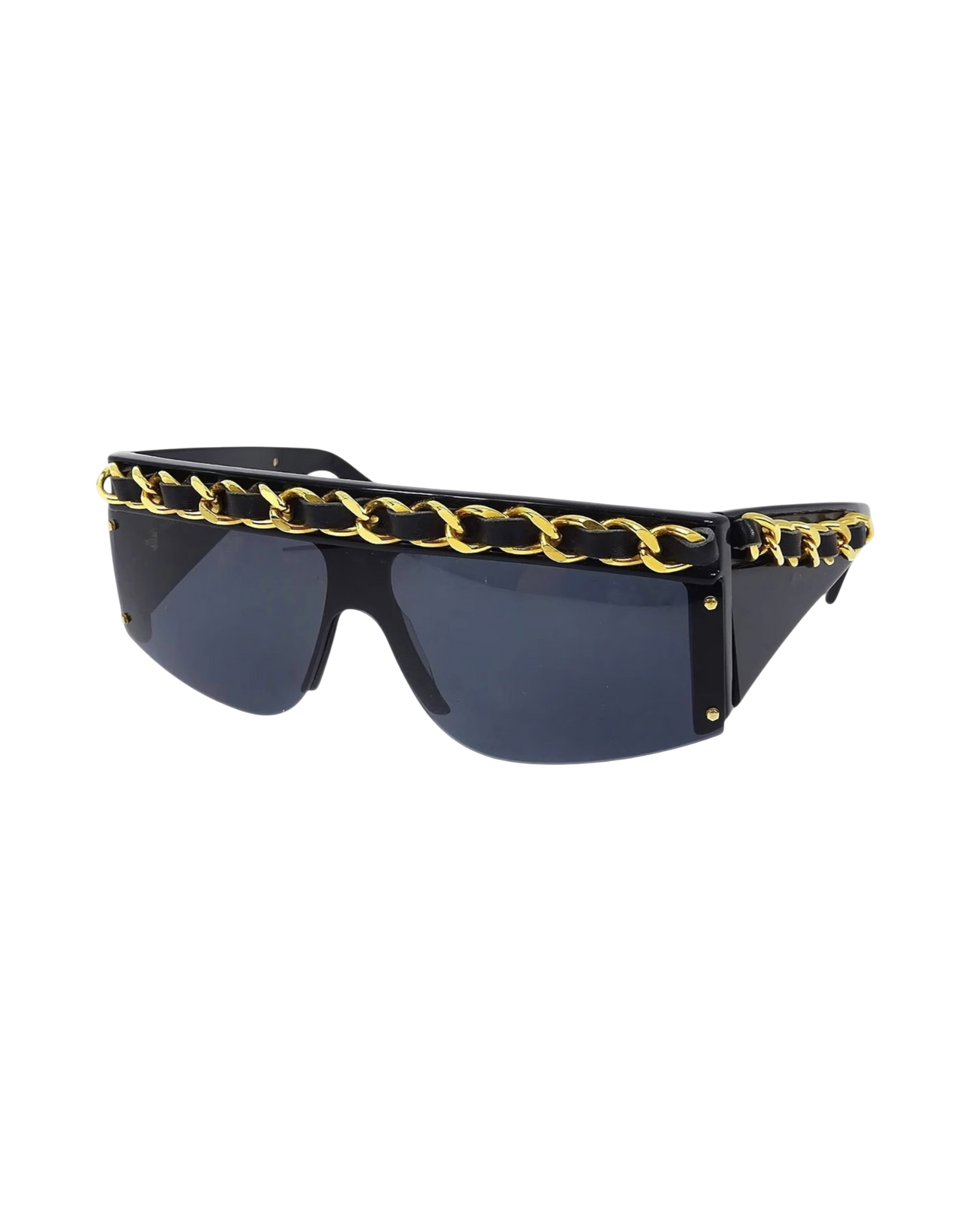 Chanel Chain Shield Sunglasses — Black