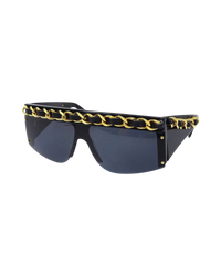Chanel Chain Shield Sunglasses — Black